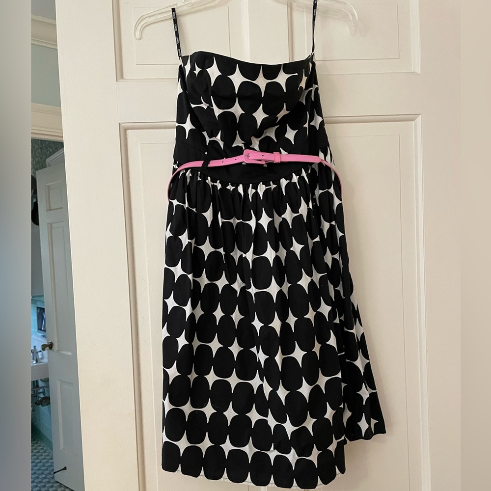 Retro Strapless Polka Dot Dress